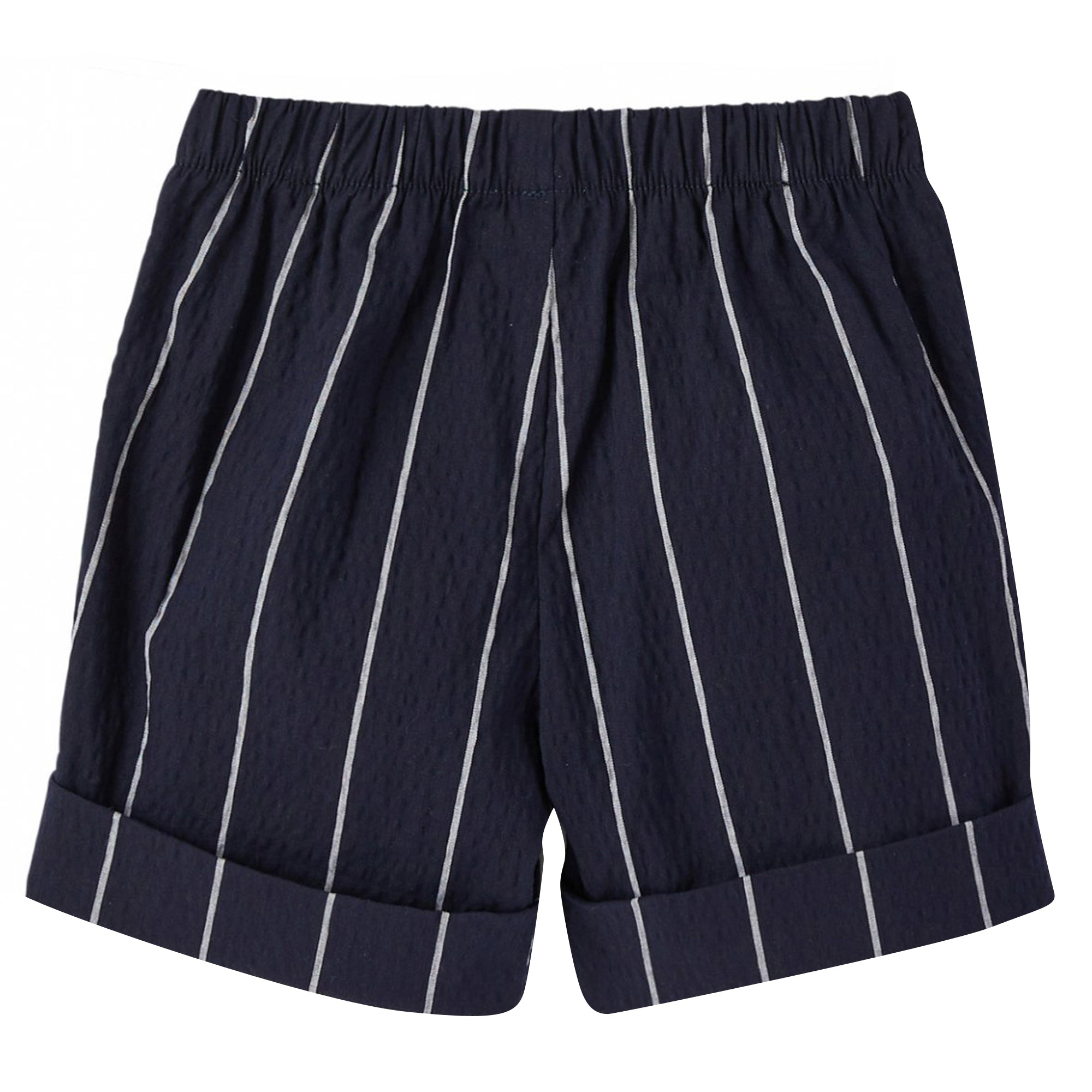ViaMonte Shop | Il Gufo bermuda baby boy blu a righe in misto cotone