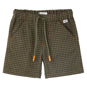 ViaMonte Shop | Il Gufo bermuda baby boy verde militare in misto cotone