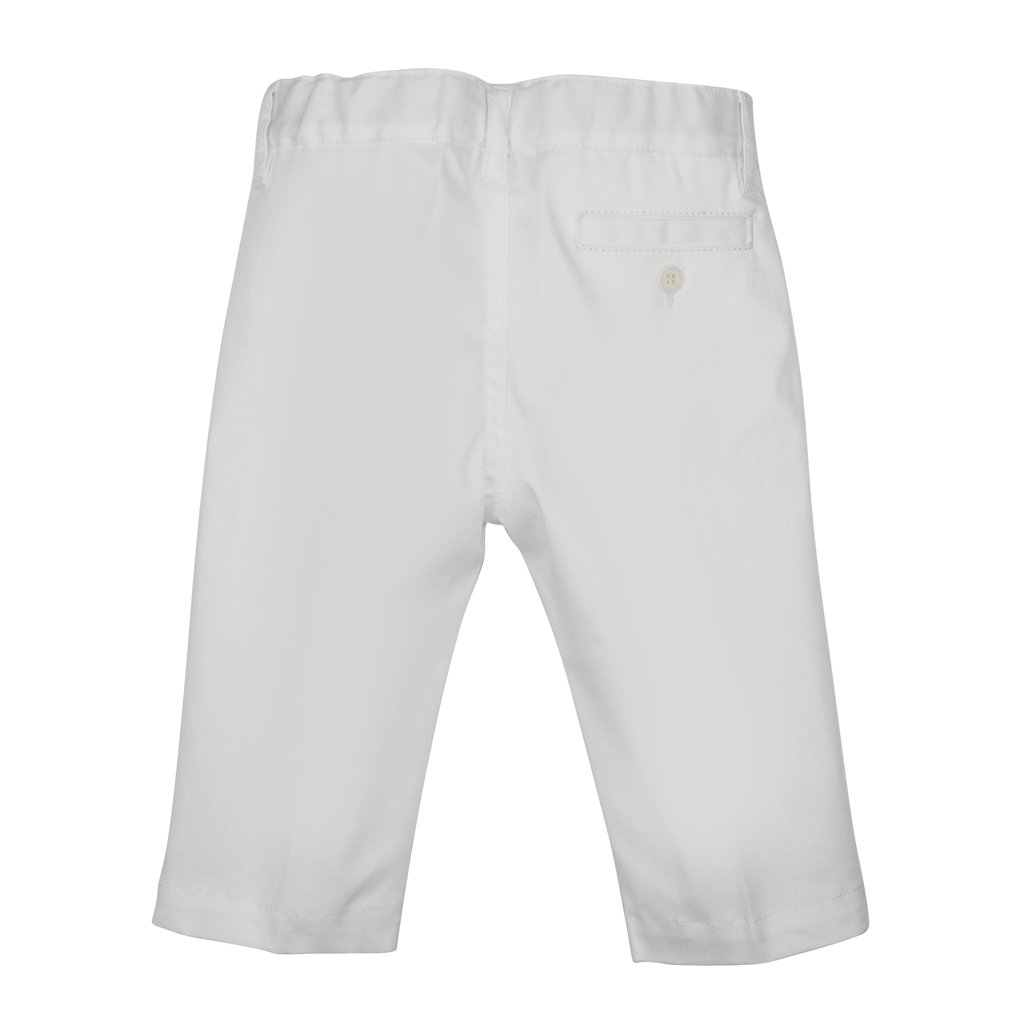 ViaMonte Shop | Il Gufo pantalone baby boy bianco in cotone stretch