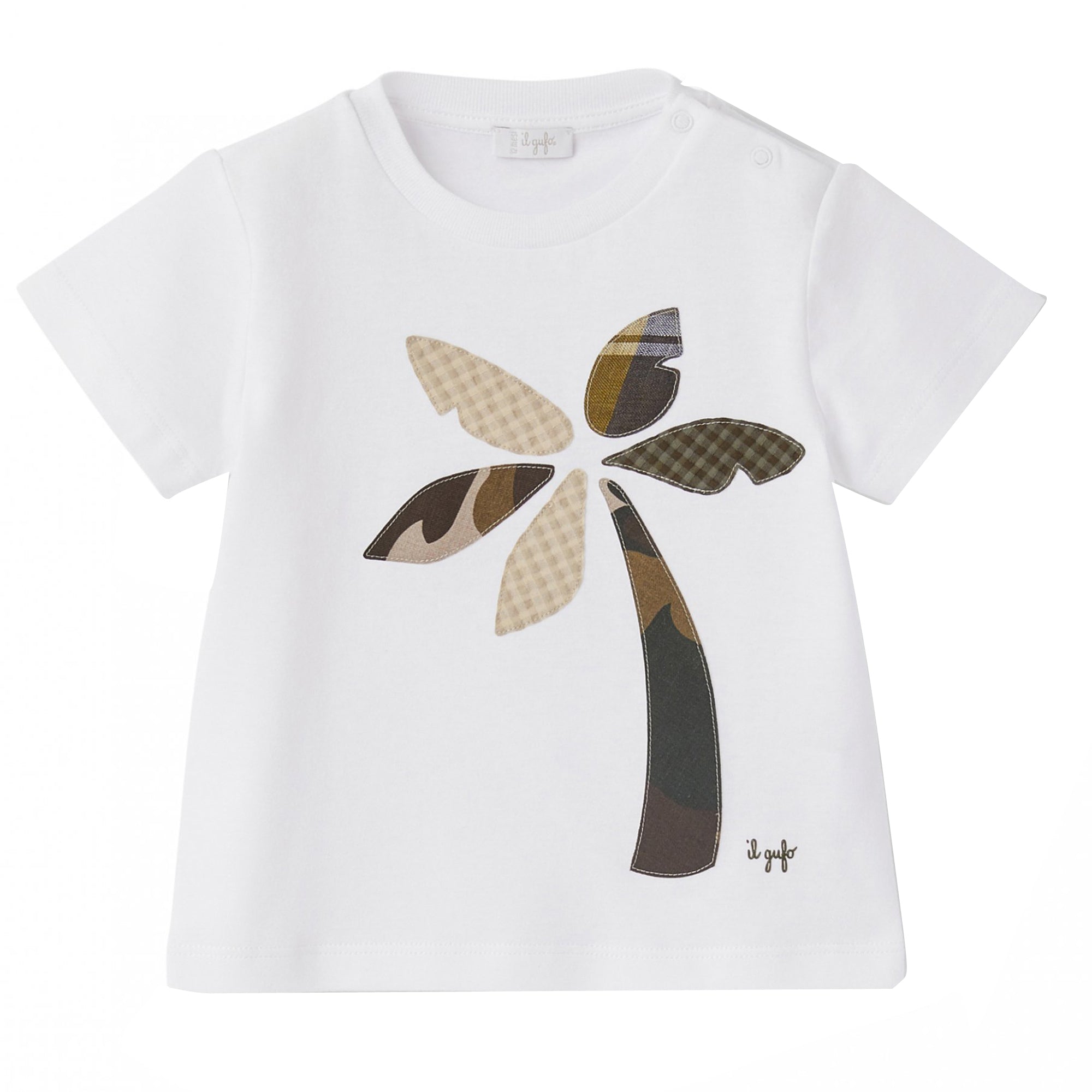 ViaMonte Shop | Il Gufo t-shirt baby boy bianca in cotone