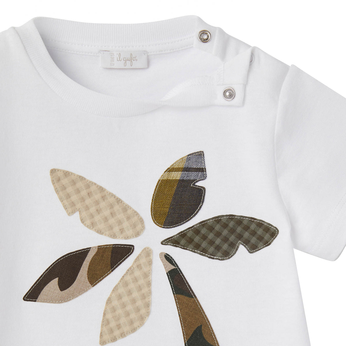 ViaMonte Shop | Il Gufo t-shirt baby boy bianca in cotone