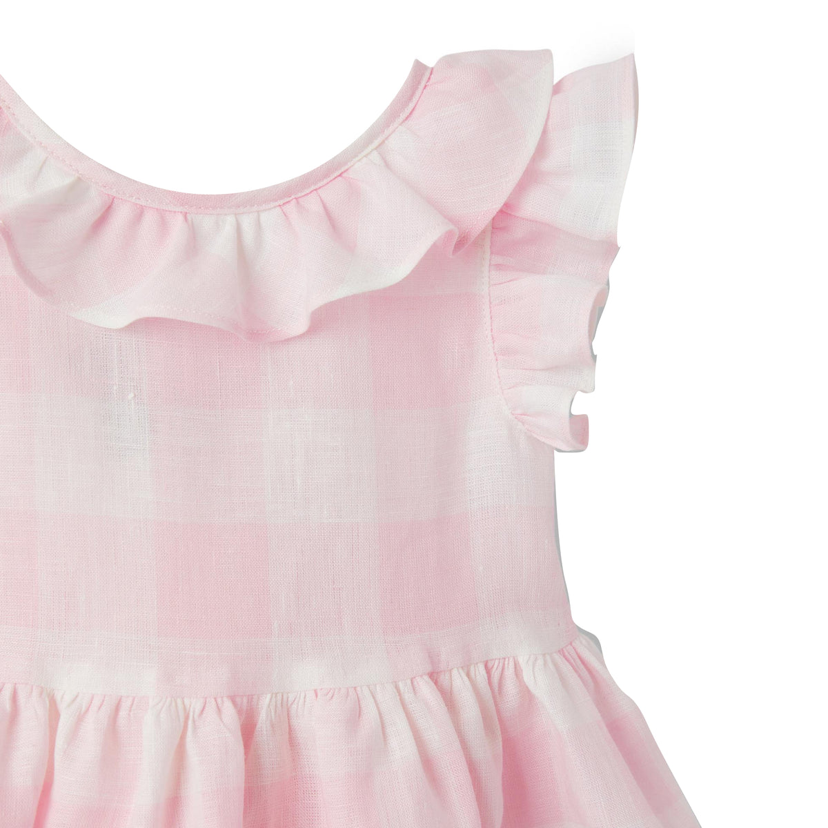 ViaMonte Shop | Il Gufo abito baby girl a quadri in puro lino