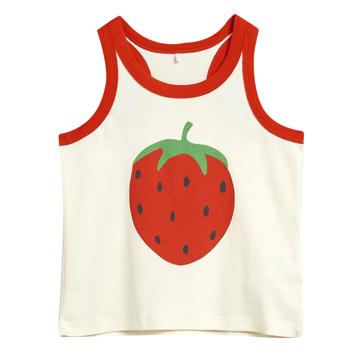 ViaMonte Shop | Mini Rodini canotta baby girl bianca in cotone organico
