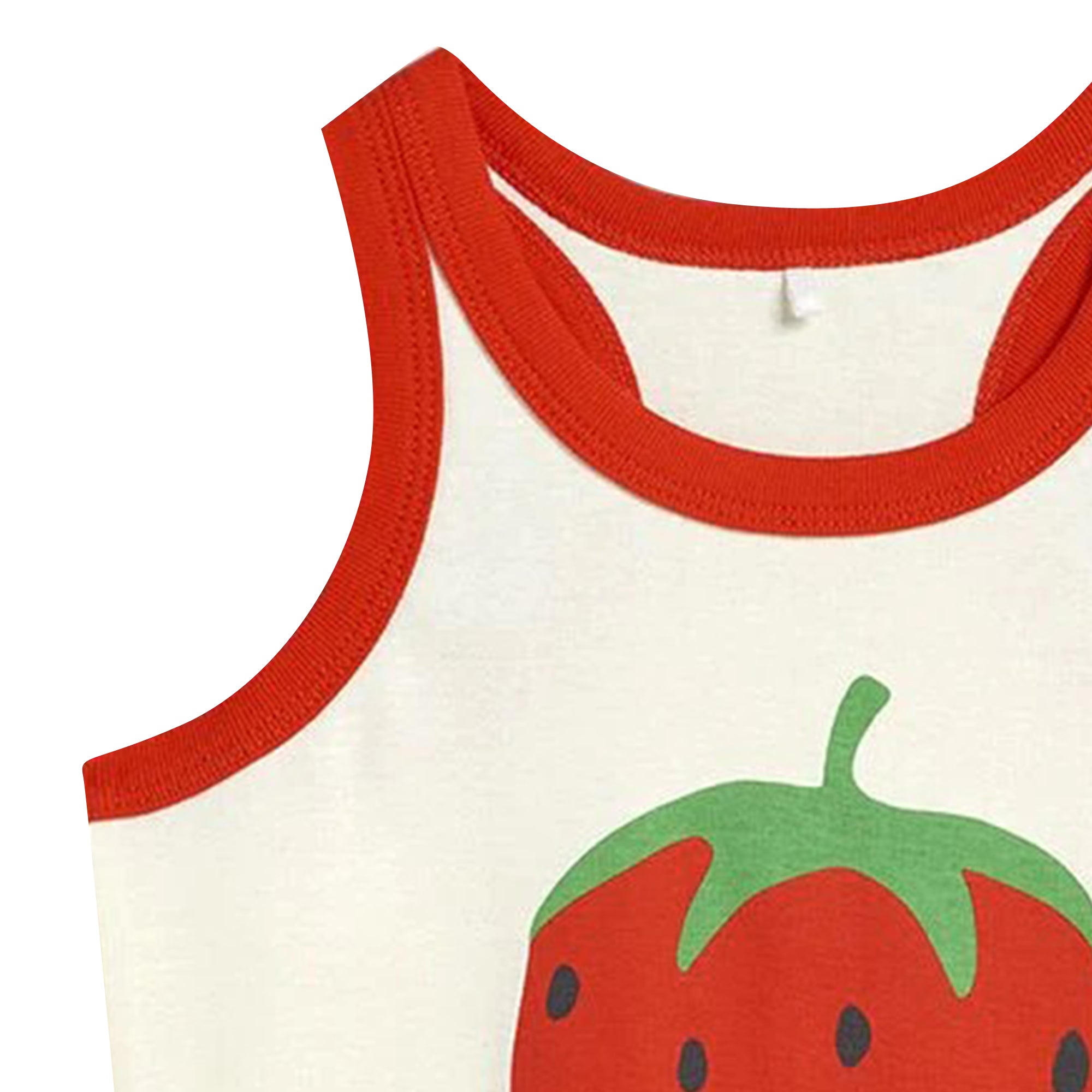 ViaMonte Shop | Mini Rodini canotta baby girl bianca in cotone organico