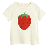 Mini Rodini t-shirt baby girl bianca in cotone organico | ViaMonte Shop