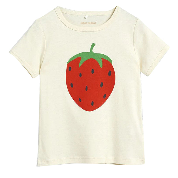ViaMonte Shop | Mini Rodini t-shirt baby girl bianca in cotone organico