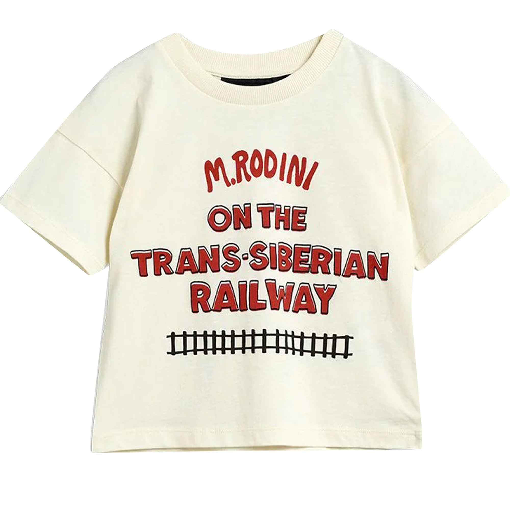 ViaMonte Shop | Mini Rodini t-shirt bambino bianca in cotone organico