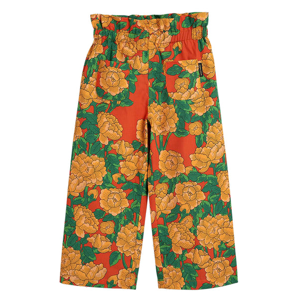 ViaMonte Shop | Mini Rodini pantalone bambina stampa fiori in cotone organico
