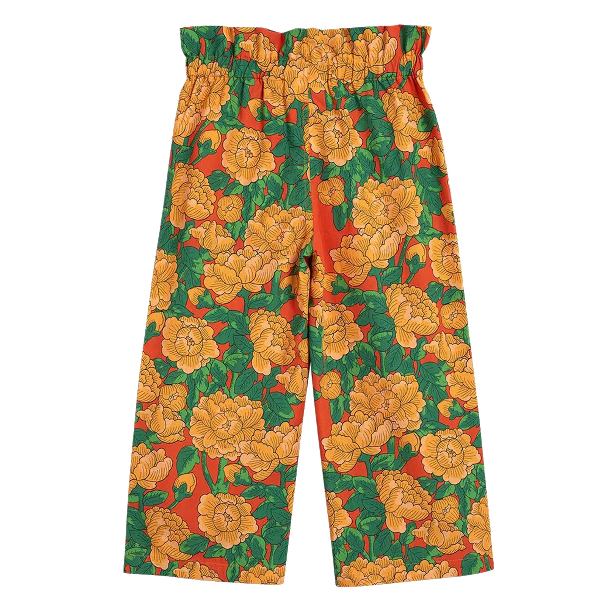 ViaMonte Shop | Mini Rodini pantalone bambina stampa fiori in cotone organico