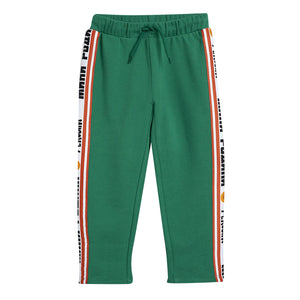 ViaMonte Shop | Mini Rodini pantalone bambino verde in felpa di cotone organico