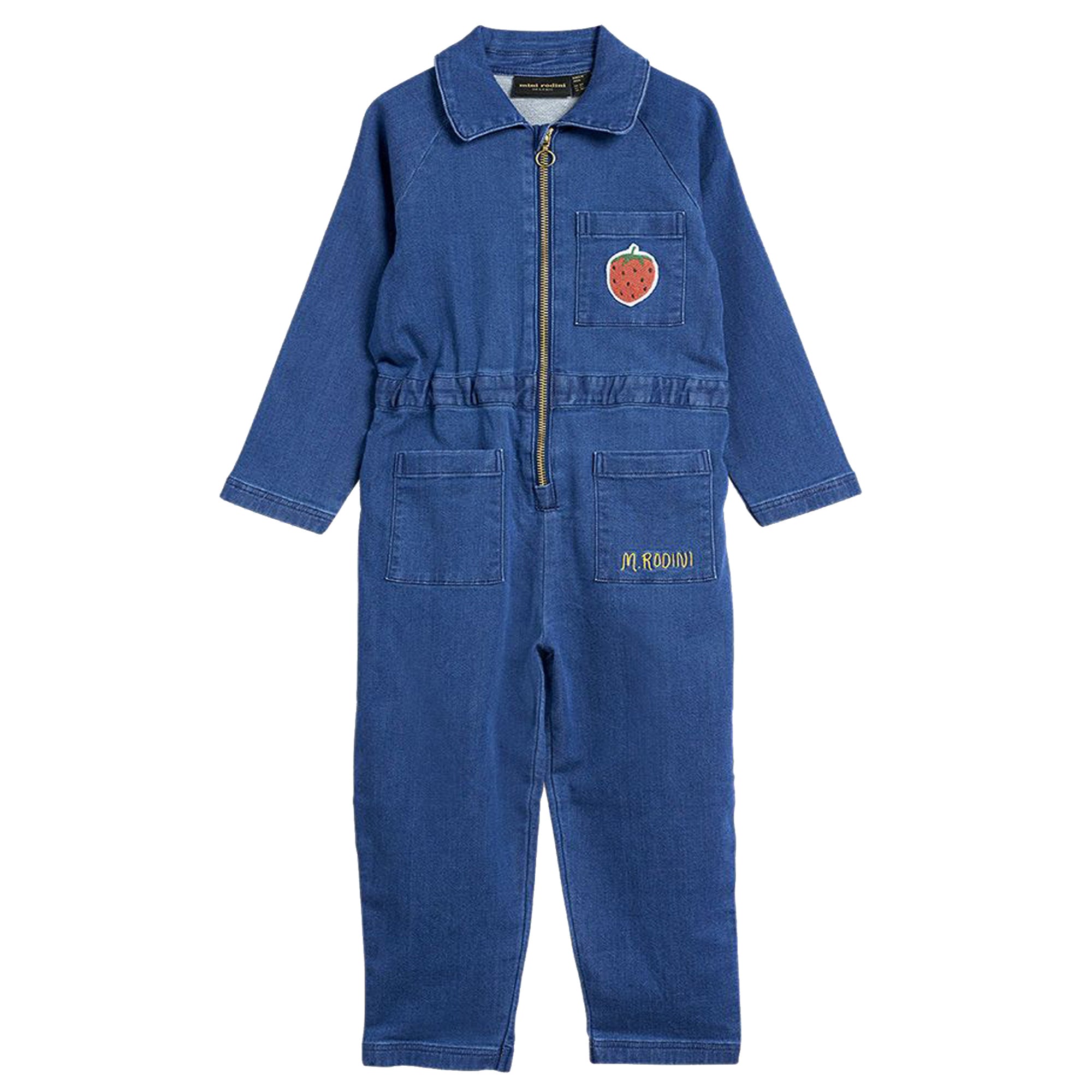 ViaMonte Shop | Mini Rodini tuta intera bambina in denim di cotone organico