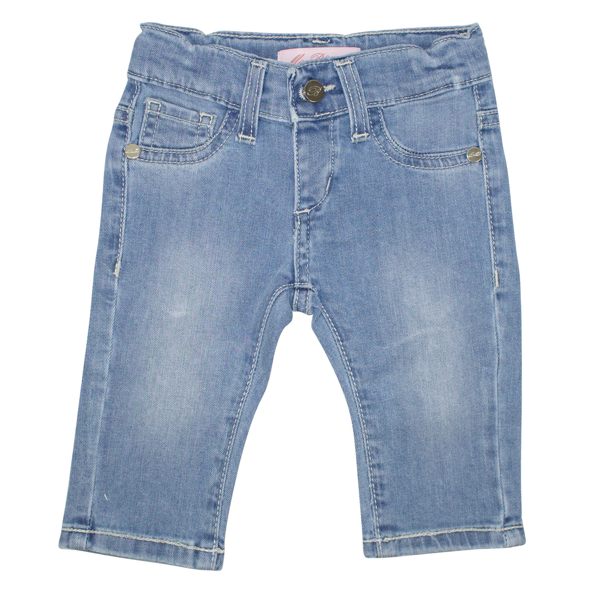 ViaMonte Shop | Miss Blumarine jeans baby girl blu in cotone stretch