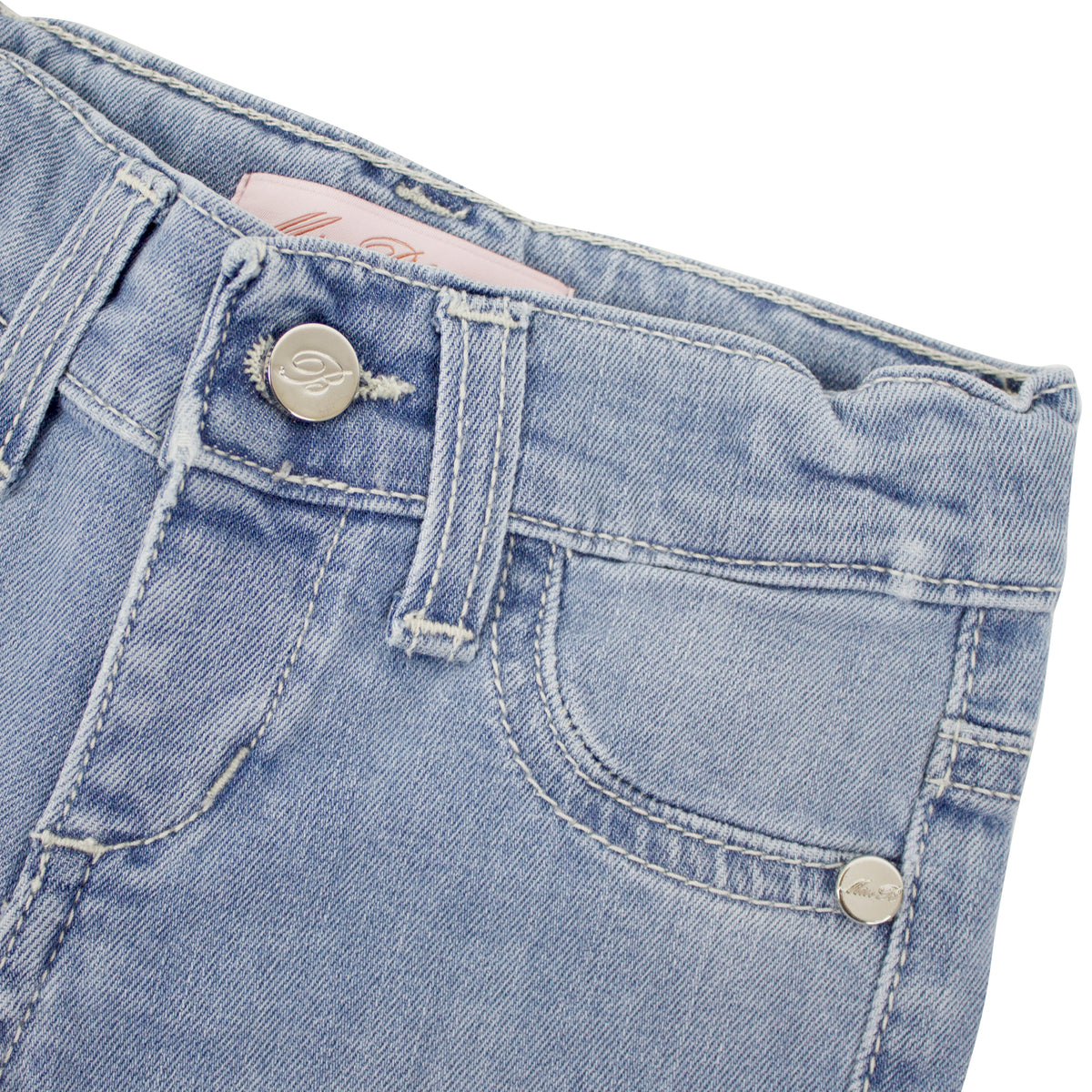 ViaMonte Shop | Miss Blumarine jeans baby girl blu in cotone stretch