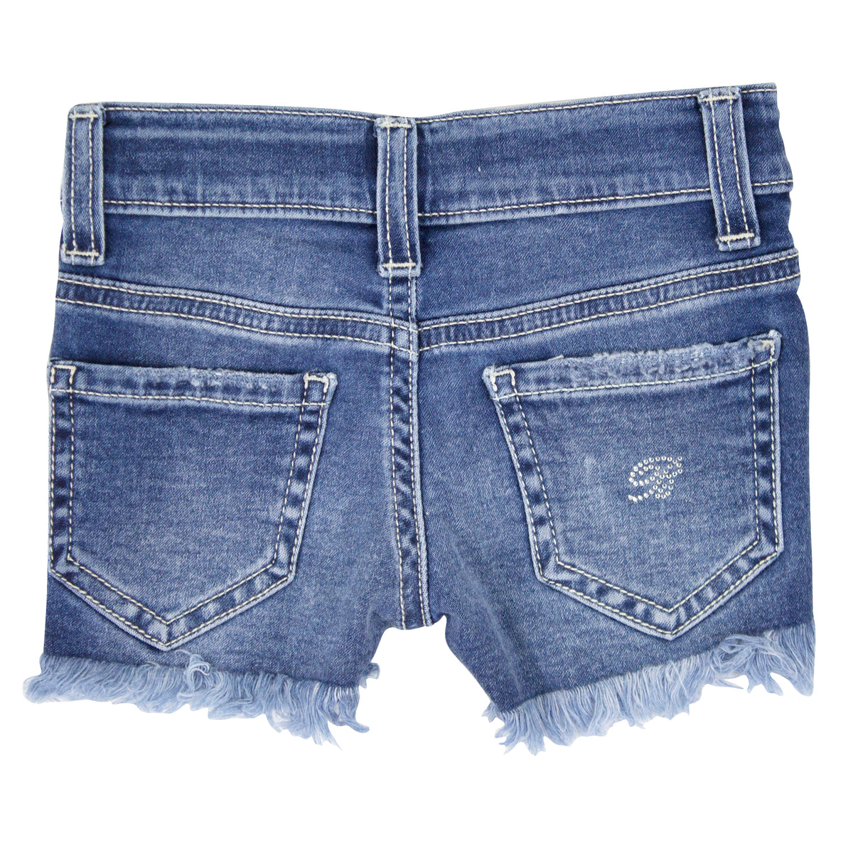 ViaMonte Shop | Miss Blumarine shorts baby girl blu in denim di cotone stretch