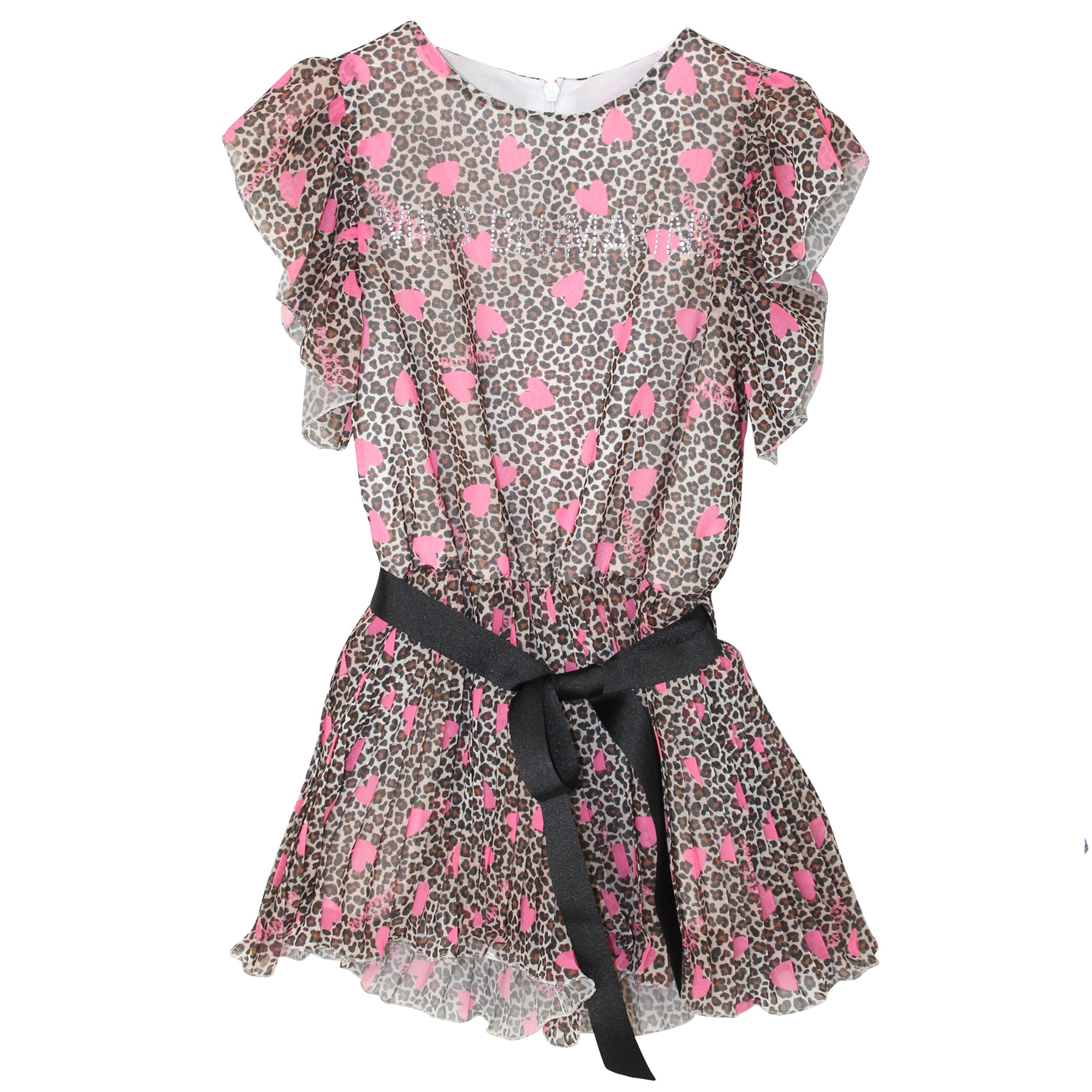 ViaMonte Shop | Miss Blumarine tuta bambina in viscosa con stampa animalier