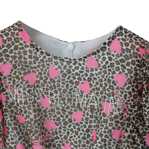 ViaMonte Shop | Miss Blumarine tuta bambina in viscosa con stampa animalier