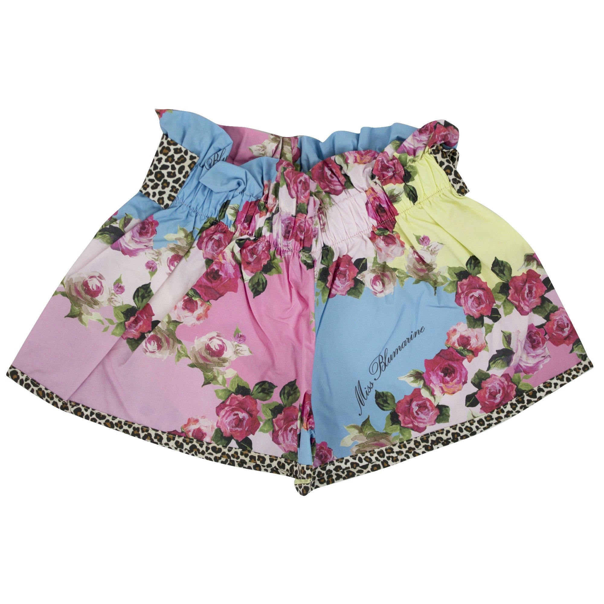 ViaMonte Shop | Miss Blumarine shorts bambina a fantasia in cotone