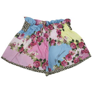 ViaMonte Shop | Miss Blumarine shorts bambina a fantasia in cotone