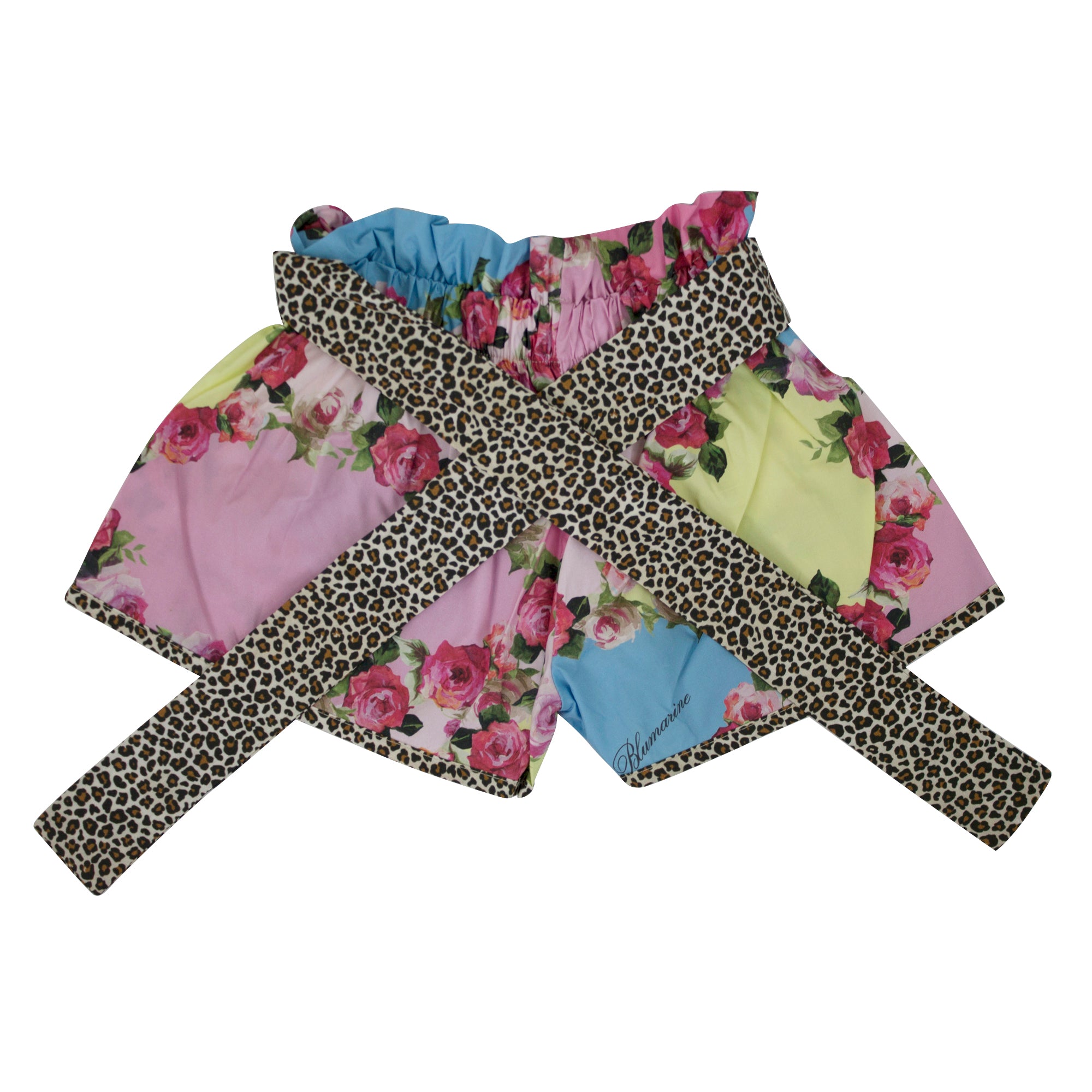ViaMonte Shop | Miss Blumarine shorts bambina a fantasia in cotone