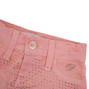 ViaMonte Shop | Miss Blumarine gonna baby girl salmone in denim in cotone