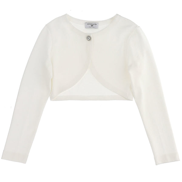 ViaMonte Shop | Monnalisa cardigan bambina panna in viscosa