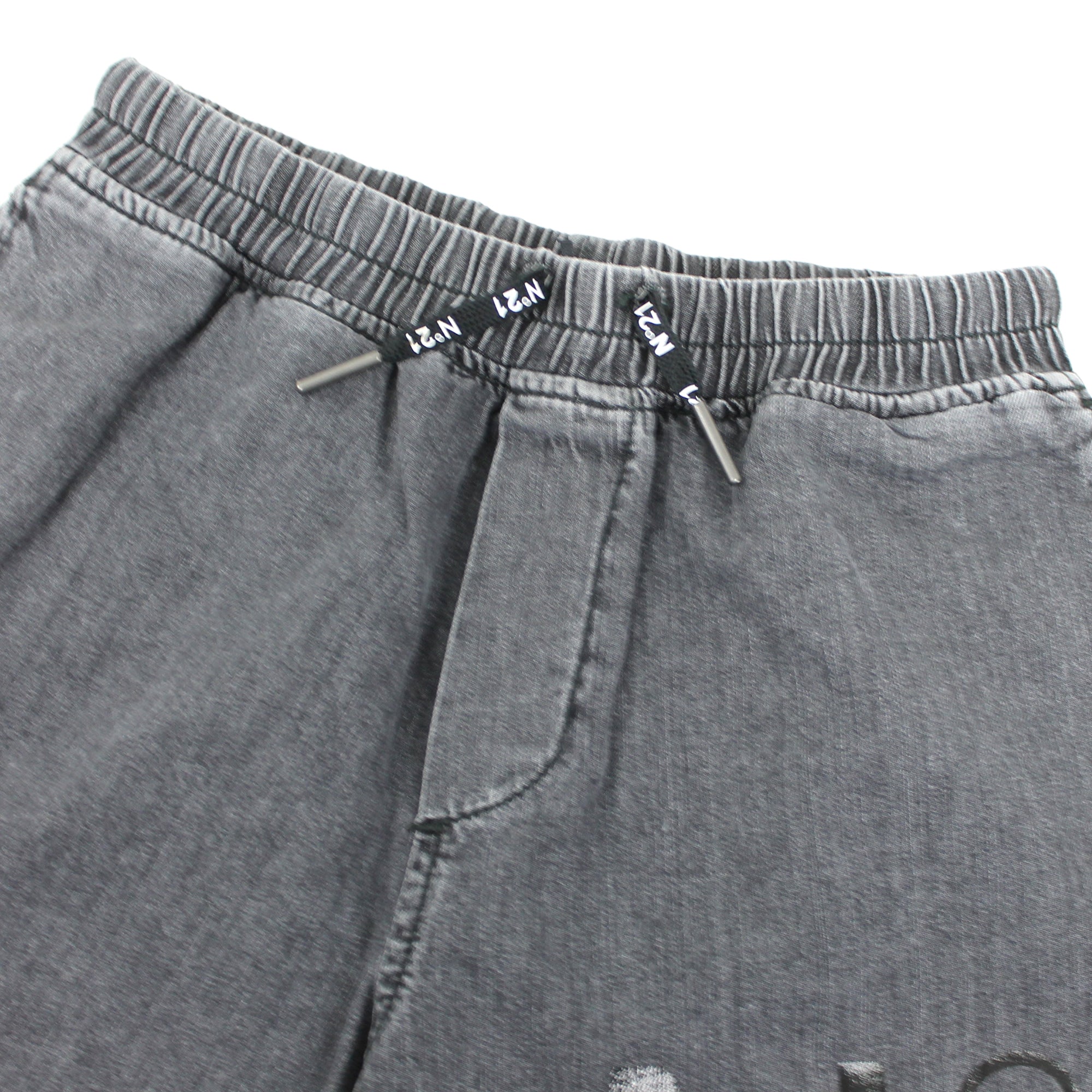 N°21 teen short nero in denim di cotone | ViaMonte Shop