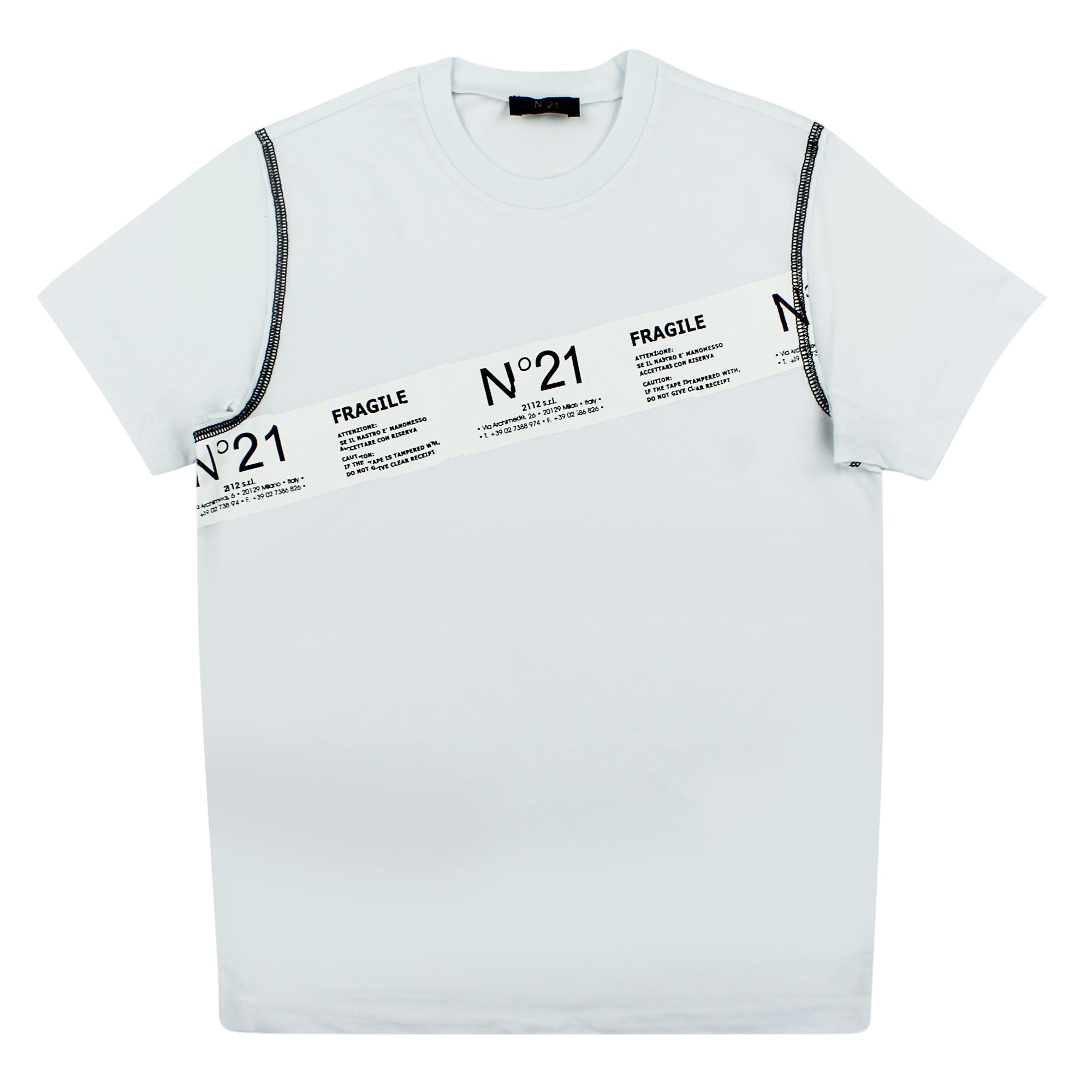 ViaMonte Shop | N°21 t-shirt teen bianca in jersey di cotone