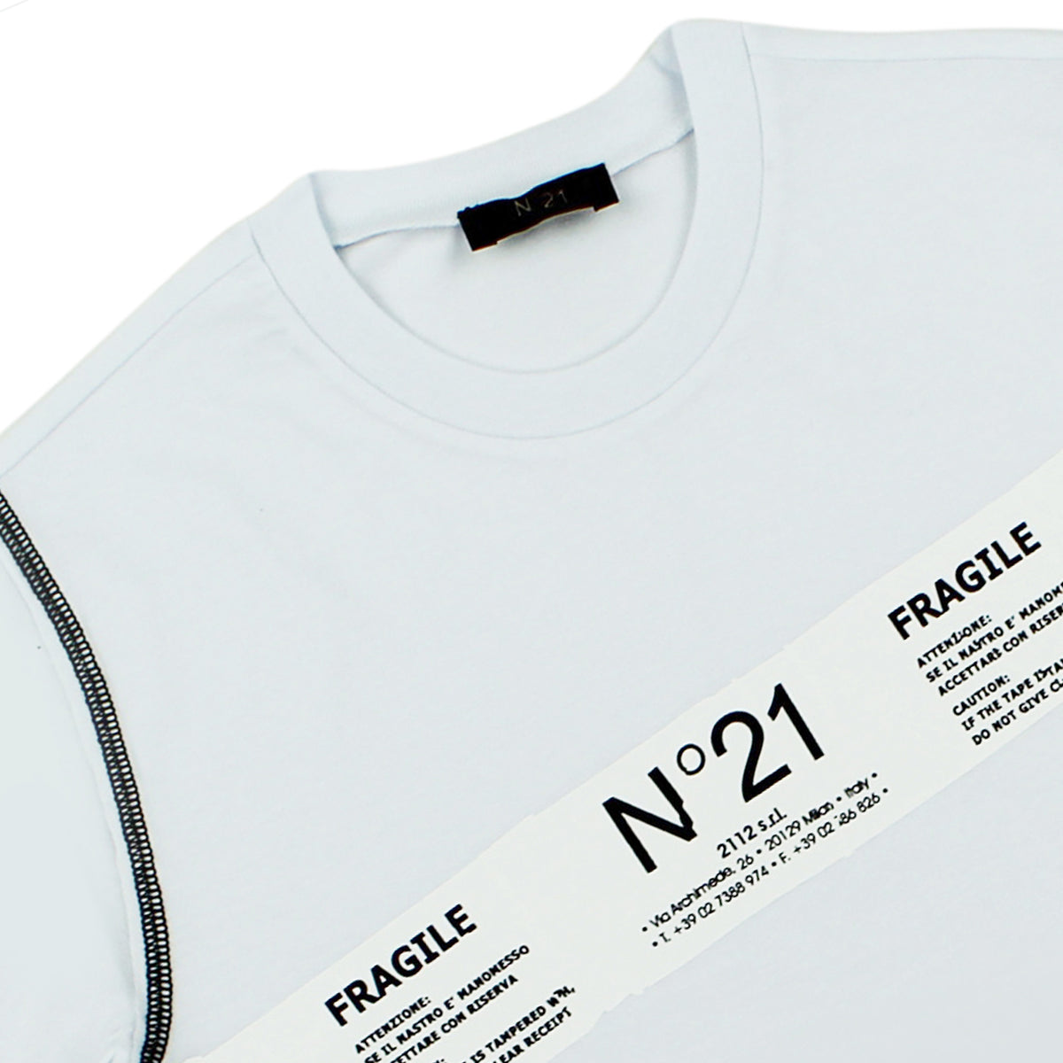 ViaMonte Shop | N°21 t-shirt teen bianca in jersey di cotone