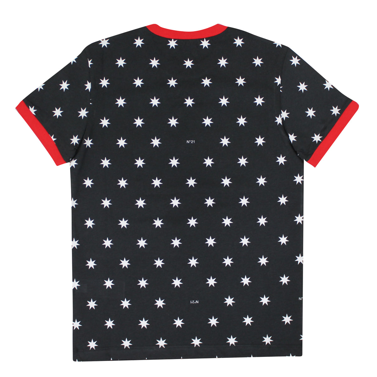 ViaMonte Shop | N°21 t-shirt teen nera in jersey di cotone stampato
