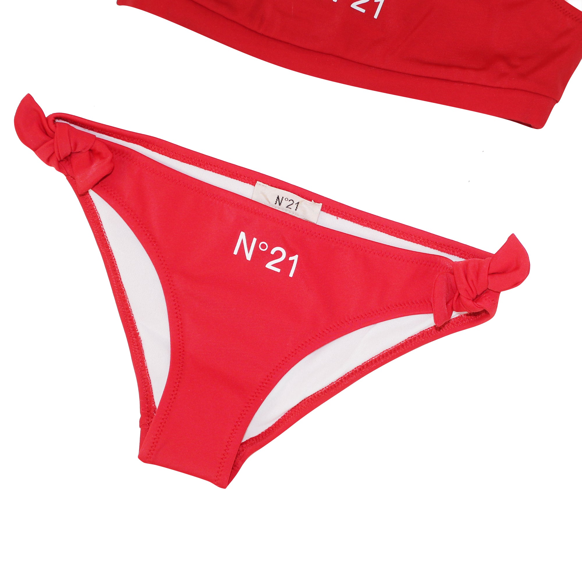 ViaMonte Shop | N°21 bambina costume bikini rosso in lycra