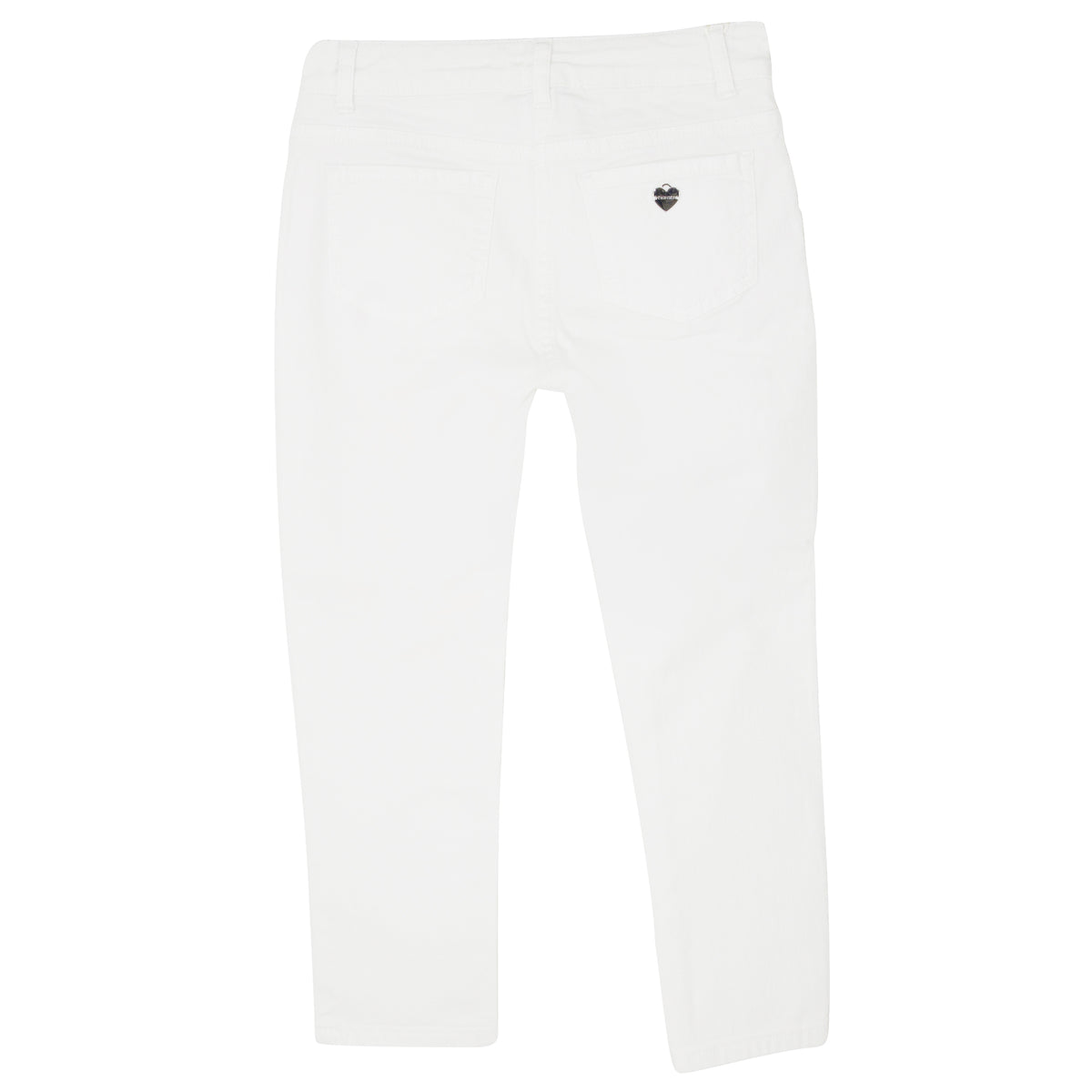 ViaMonte Shop | Twin Set bambina pantalone bianco in denim di cotone