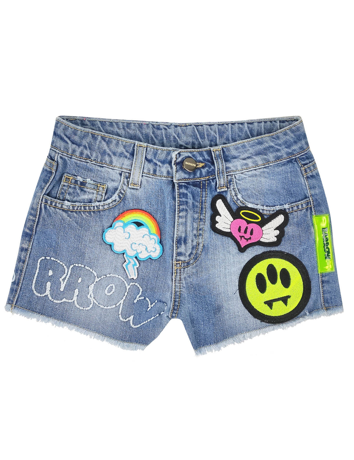 ViaMonte Shop | Barrow shorts blu chiaro bambina in denim di cotone