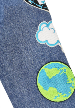 ViaMonte Shop | Barrow giubbino blu chiaro bambino in denim di cotone