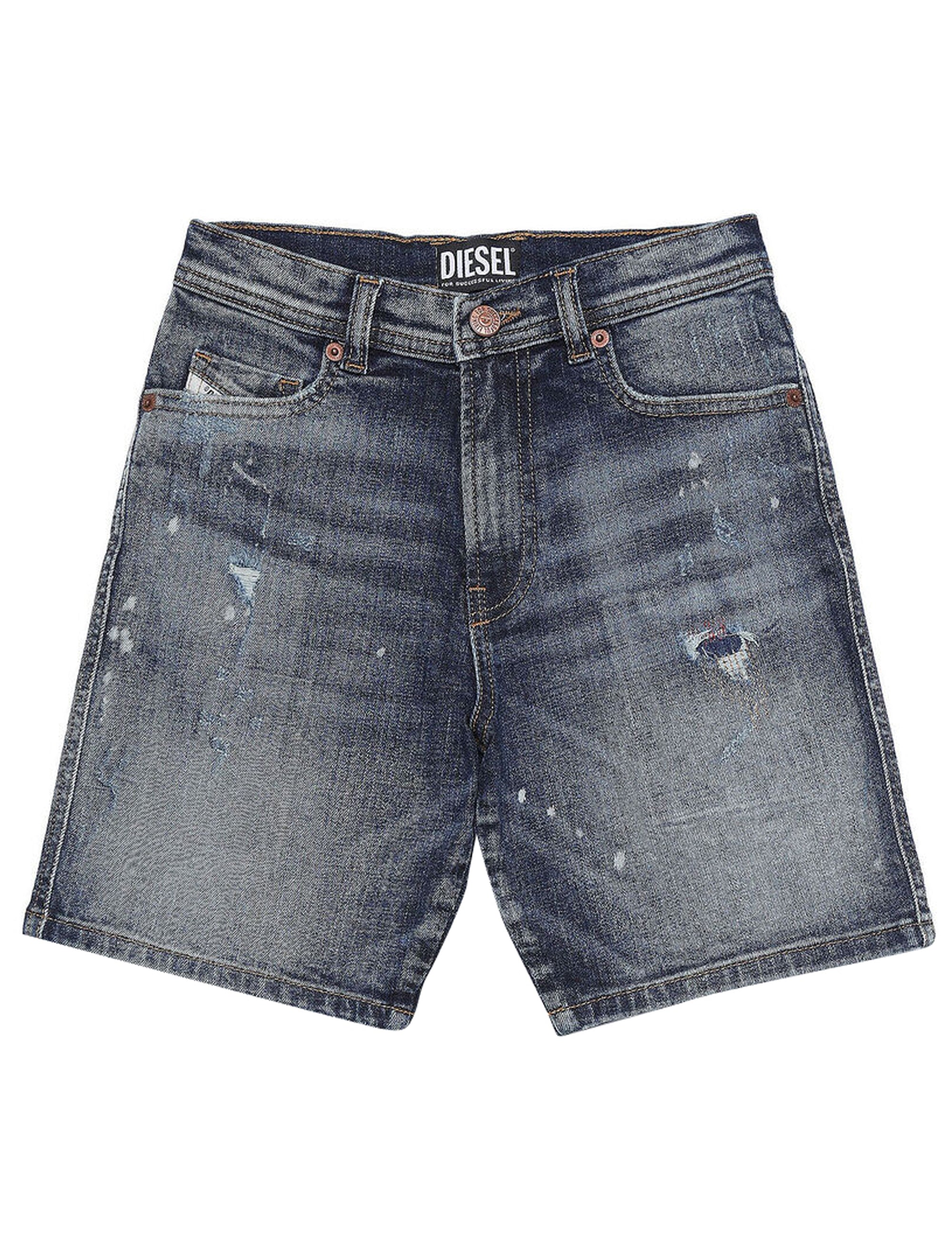 ViaMonte Shop | Diesel Kid bermuda Pwilloh blu scuro bambino in denim di cotone