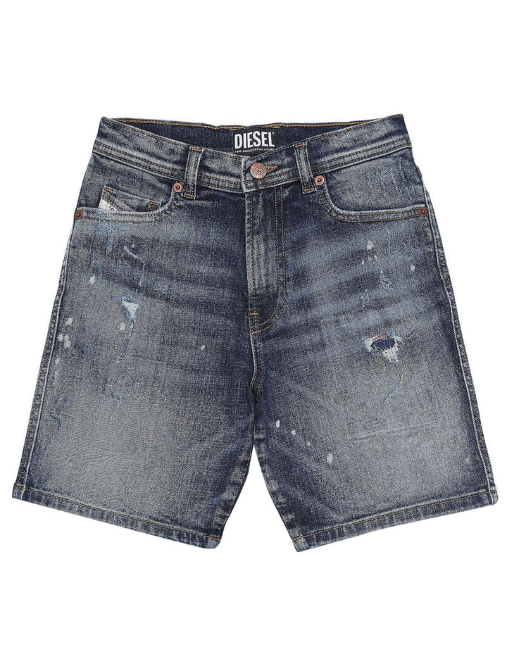 ViaMonte Shop | Diesel Kid bermuda Pwilloh blu scuro bambino in denim di cotone