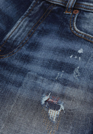 ViaMonte Shop | Diesel Kid bermuda Pwilloh blu scuro bambino in denim di cotone