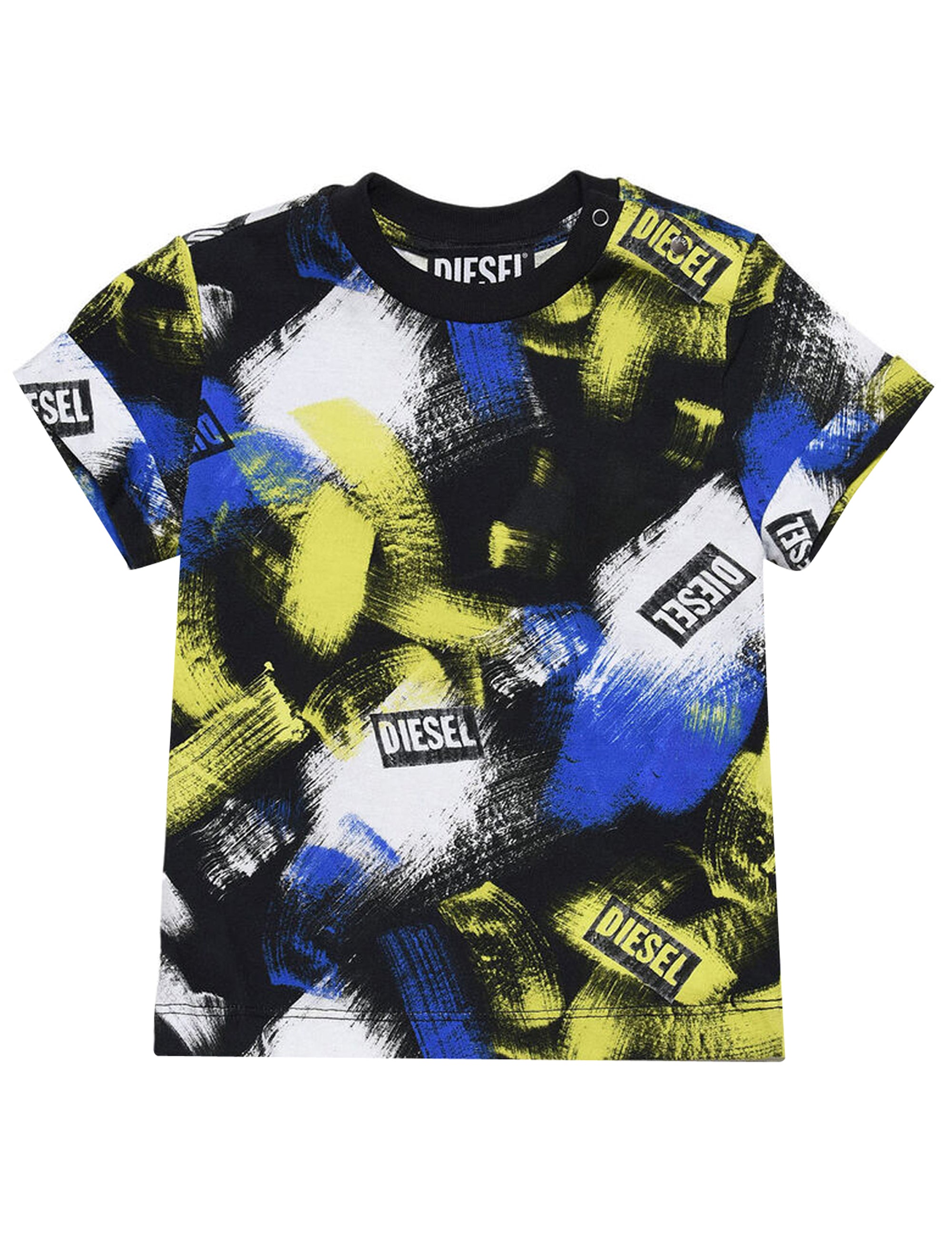 Diesel Kid t-shirt Terryb nera neonato in cotone | ViaMonte Shop