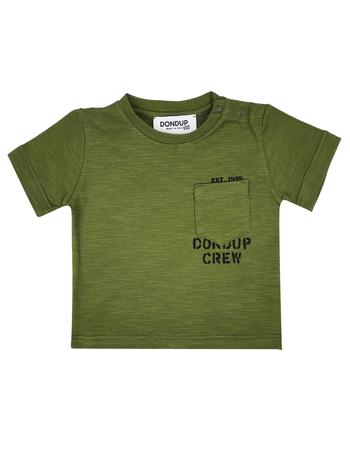 ViaMonte Shop | Dondup Kids t-shirt verde neoanto in jersey di cotone