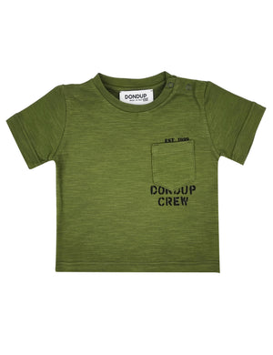 ViaMonte Shop | Dondup Kids t-shirt verde neoanto in jersey di cotone