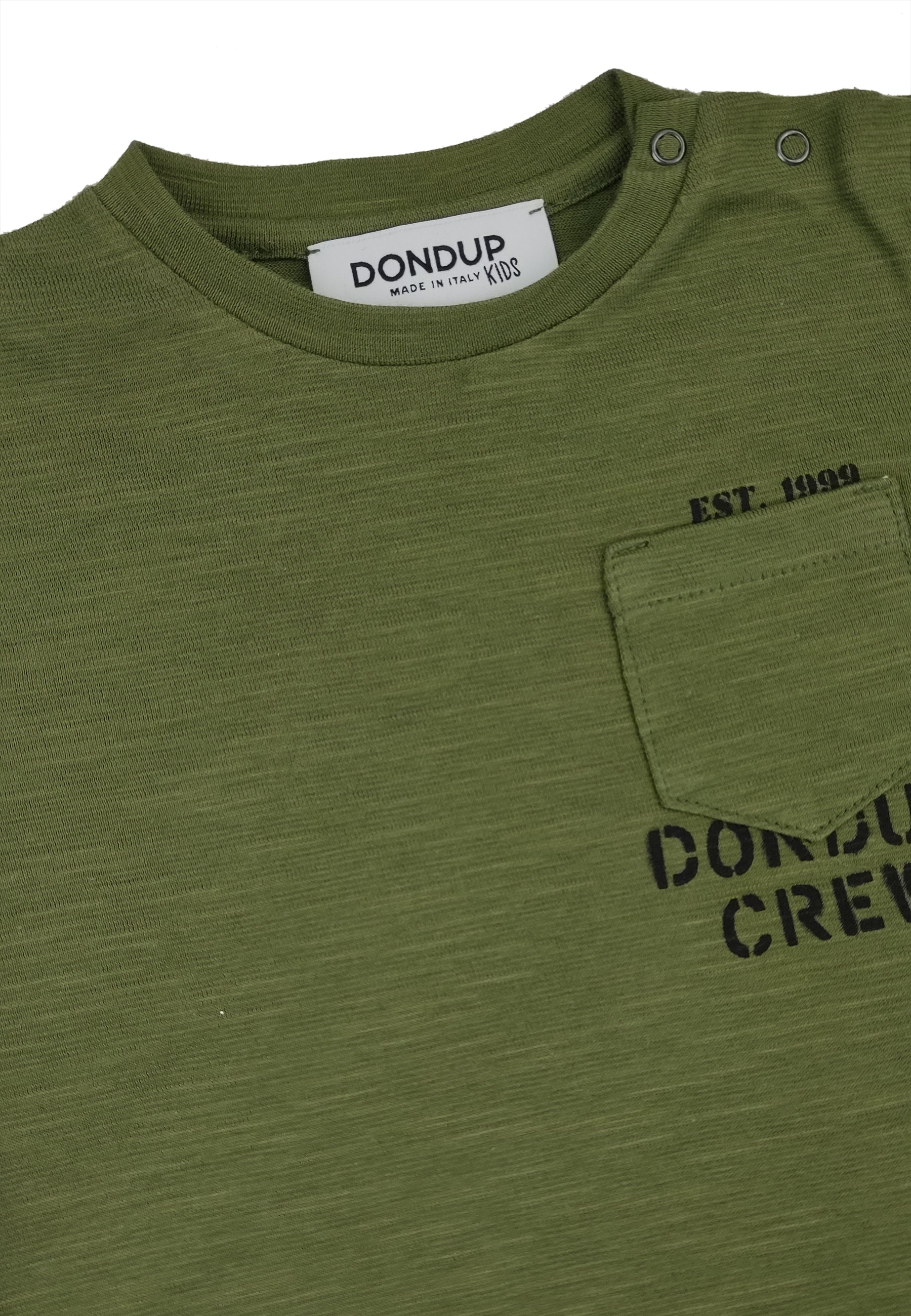 ViaMonte Shop | Dondup Kids t-shirt verde neoanto in jersey di cotone