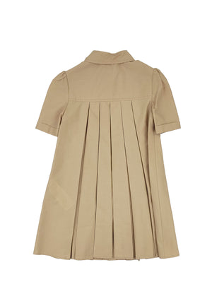 ViaMonte Shop | Elisabetta Franchi abito cammello bambina in popeline di cotone