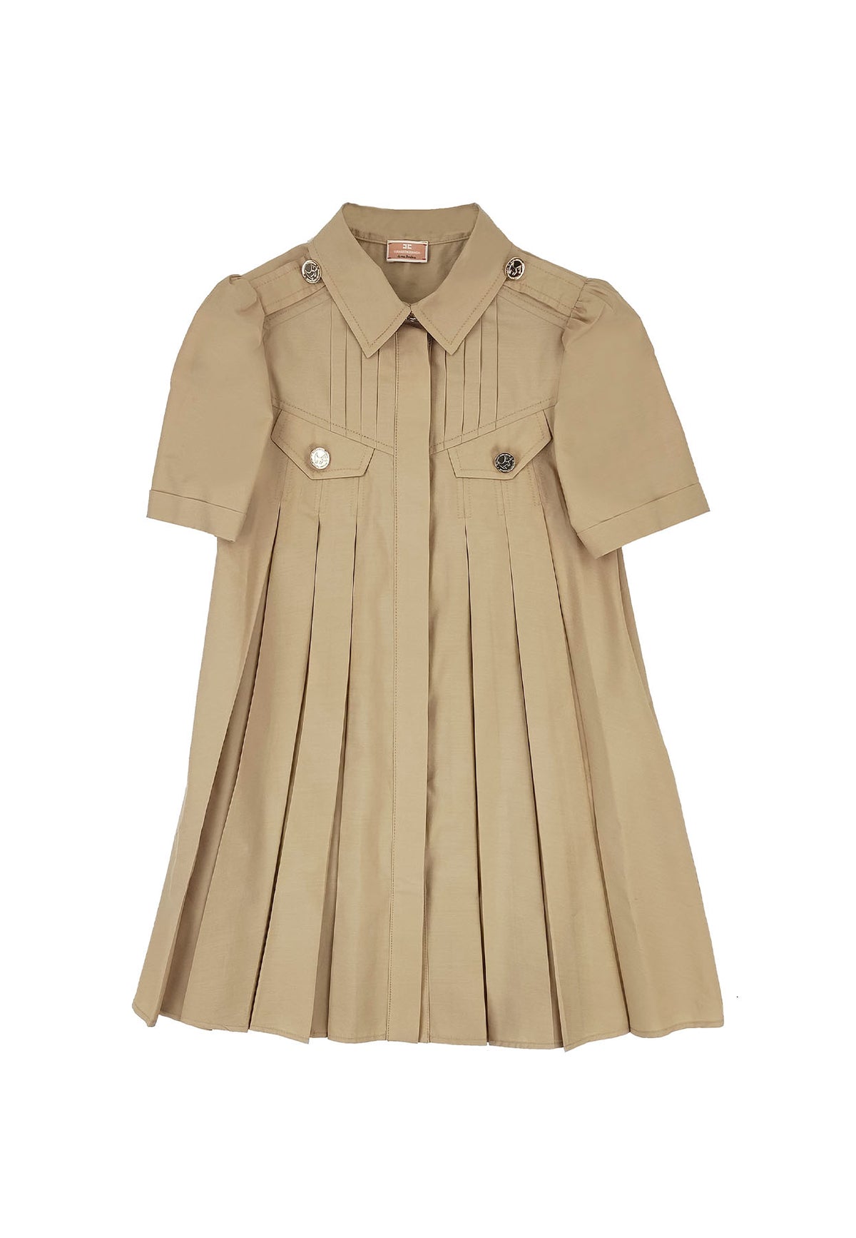 ViaMonte Shop | Elisabetta Franchi abito cammello bambina in popeline di cotone