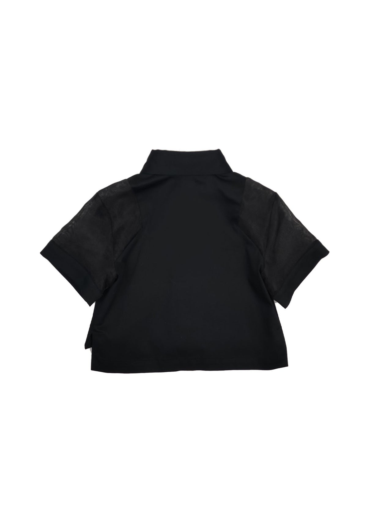 Elisabetta Franchi camicia nera bambina in raso di cotone