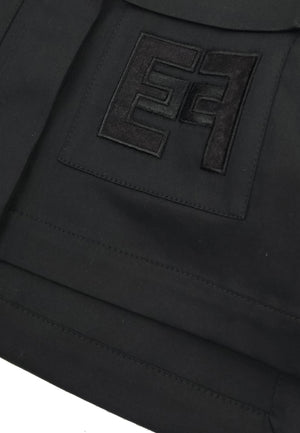 ViaMonte Shop | Elisabetta Franchi camicia nera bambina in raso di cotone