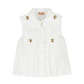Elisabetta Franchi blusa avorio bambina in puro cotone