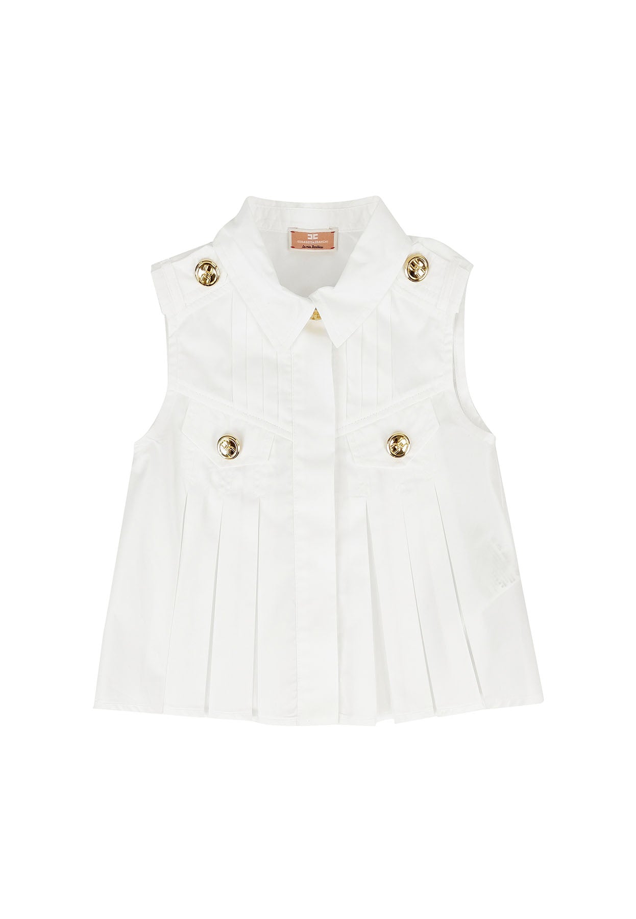 Elisabetta Franchi blusa avorio bambina in puro cotone
