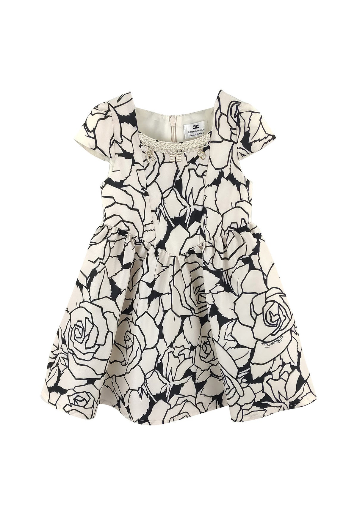 ViaMonte Shop | Elisabetta Franchi abito burro neonata stampa rose