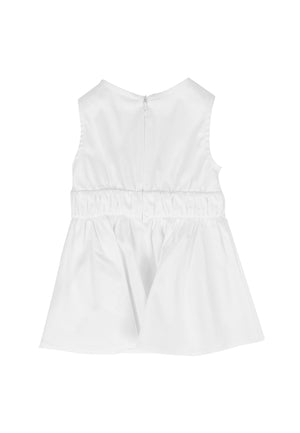 ViaMonte Shop | Elisabetta Franchi abito avorio neonata in raso elasticizzato
