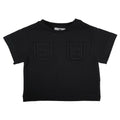 ViaMonte Shop | Elisabetta Franchi t-shirt nera neonata in jersey di cotone