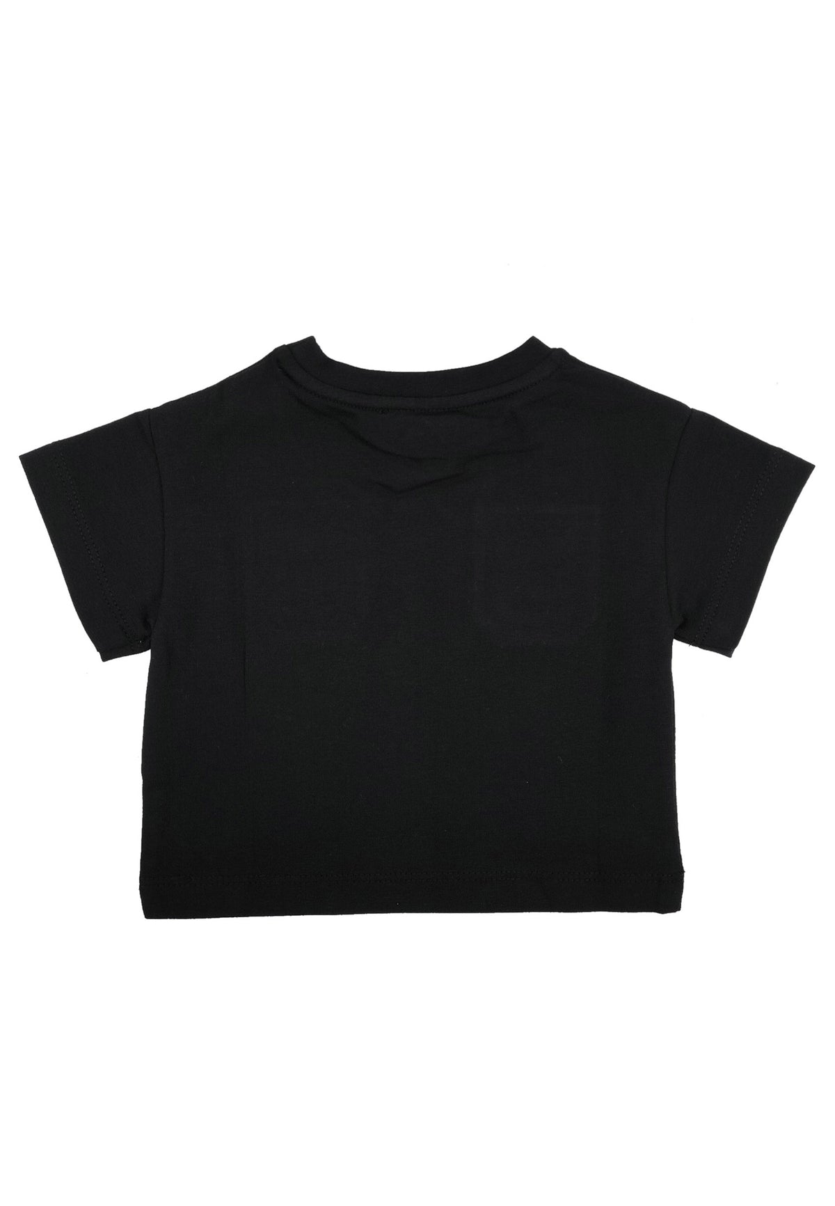 ViaMonte Shop | Elisabetta Franchi t-shirt nera neonata in jersey di cotone